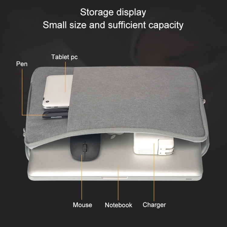 POFOKO C210 13.3 inch Denim Business Laptop Liner Bag(Grey) - 13.3 inch by POFOKO | Online Shopping South Africa | PMC TechLife | Buy Now Pay Later Mobicred
