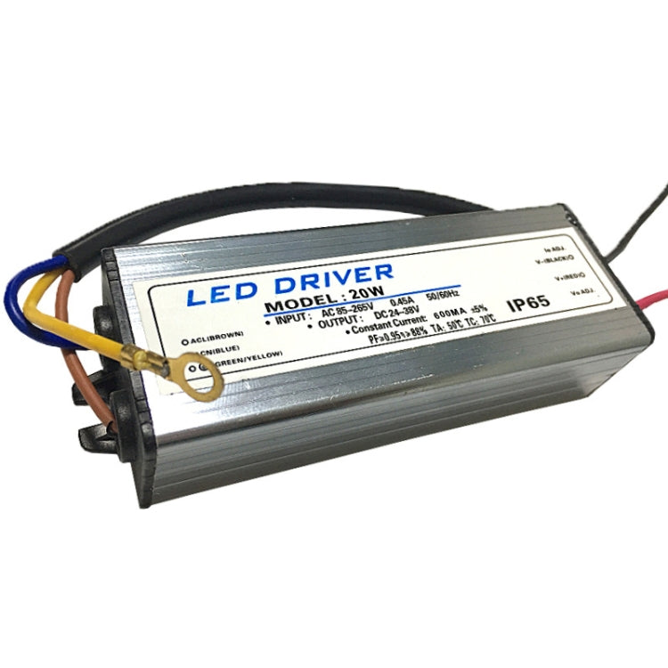 20W LED Driver Adapter AC 85-265V to DC 24-38V IP65 Waterproof - LED Drivers by PMC Jewellery | Online Shopping South Africa | PMC Jewellery | Buy Now Pay Later Mobicred