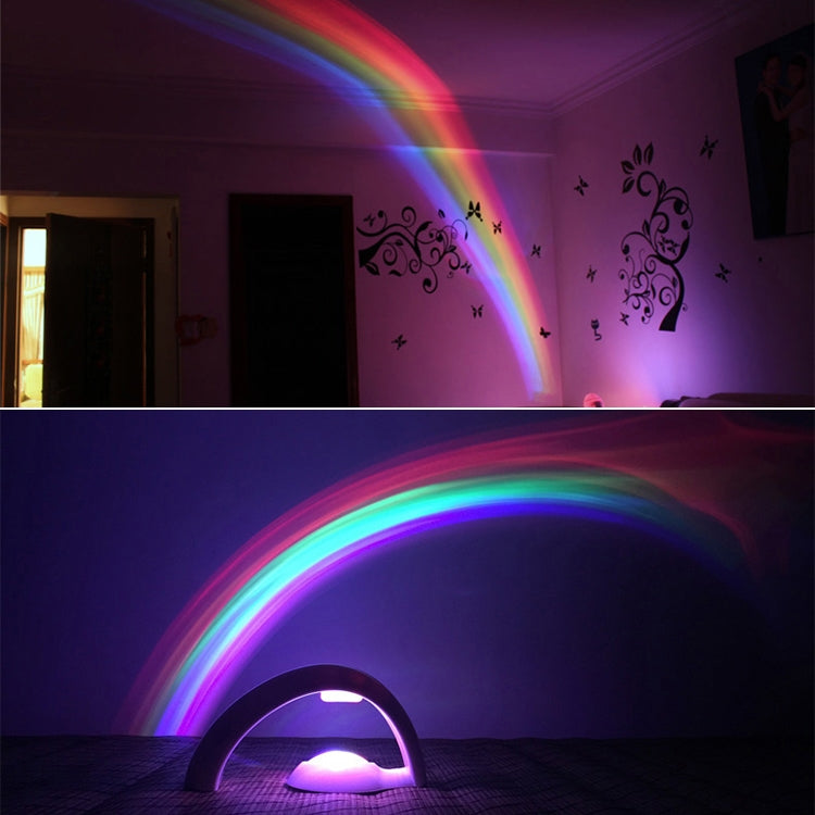 Romantic Rainbow Projection Decorative Lamp Bedside LED Night Light (White) - Night Lights by PMc TechLife | Online Shopping South Africa | PMc TechLife | Buy Now Pay Later Mobicred