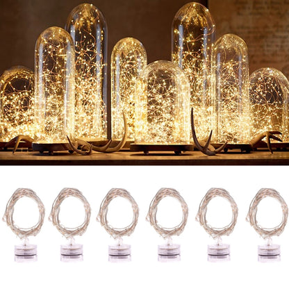 6 PCS Waterproof Warm White Light Copper Wire Starry String Light , 20 LEDs 2700-2900K Rope Fairy Light For Party / Holiday, Length: 2m, DC 6V - Holiday Lights by PMC Jewellery | Online Shopping South Africa | PMC Jewellery | Buy Now Pay Later Mobicred