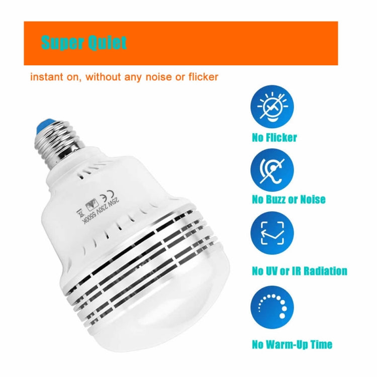 MANTOO PGL25 25W 120V 5500K 2990LM LED Light Bulb for Photography Lighting - free shipping - PMc TechLife - Order now!