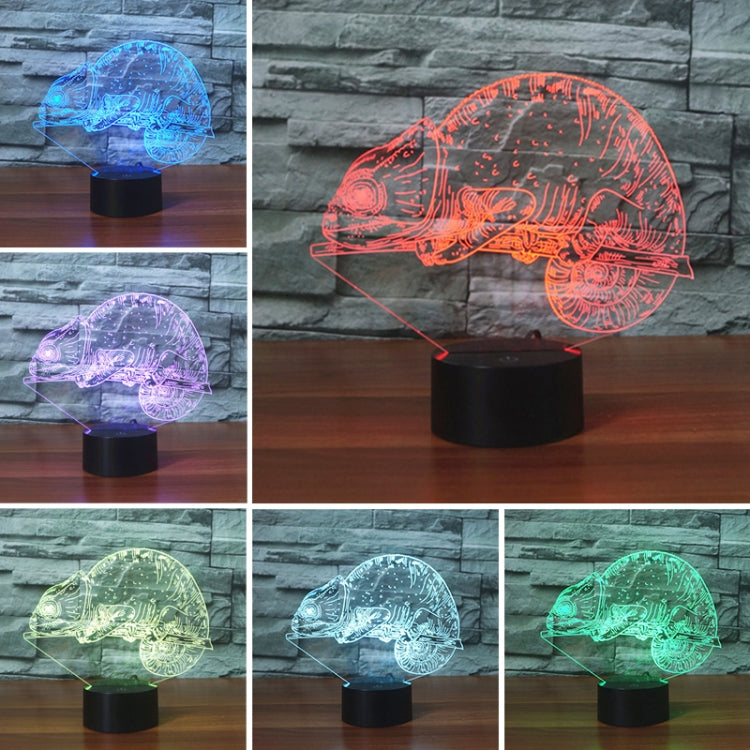 Chameleon Shape 3D Colorful LED Vision Light Table Lamp, 16 Colors Remote Control Version - Novelty Lighting by PMC TechLife | Online Shopping South Africa | PMC TechLife | Buy Now Pay Later Mobicred