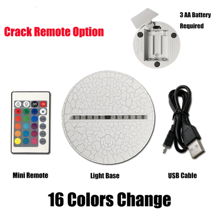 Playing Ice Hockey Shape 3D Colorful LED Vision Light Table Lamp, Crack Remote Control Version - Novelty Lighting by PMC TechLife | Online Shopping South Africa | PMC TechLife | Buy Now Pay Later Mobicred