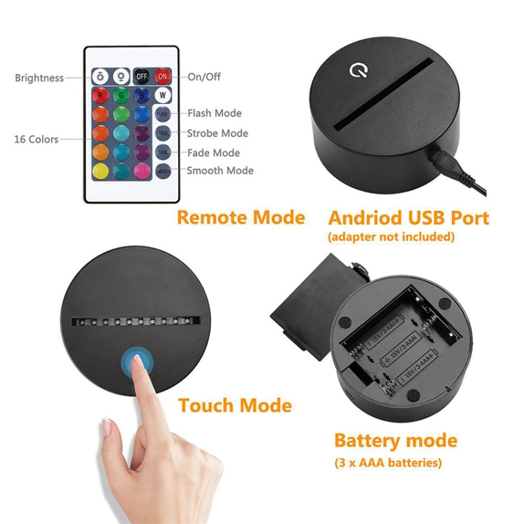 Fishing Shape 3D Colorful LED Vision Light Table Lamp, USB & Battery Version - Novelty Lighting by PMC TechLife | Online Shopping South Africa | PMC TechLife | Buy Now Pay Later Mobicred