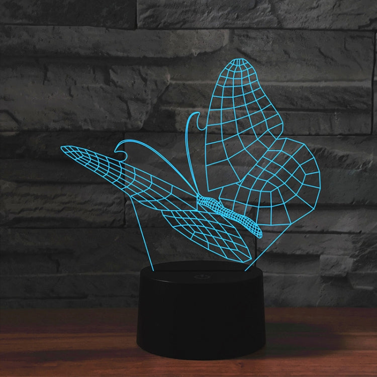 Butterfly Shape 3D Colorful LED Vision Light Table Lamp, USB Touch Version - Novelty Lighting by PMC TechLife | Online Shopping South Africa | PMC TechLife | Buy Now Pay Later Mobicred