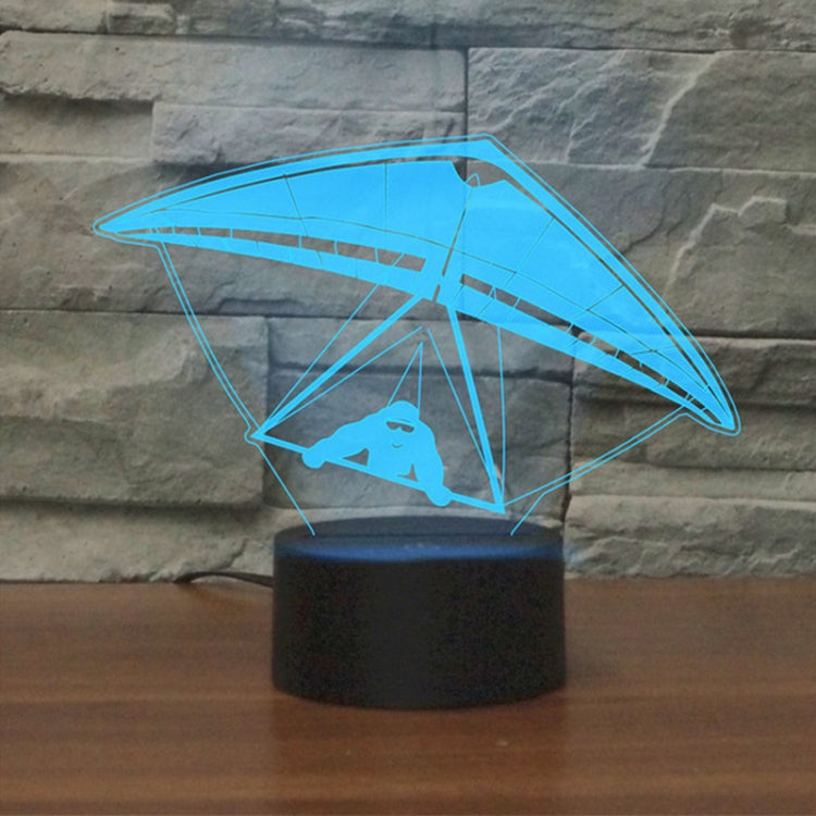 Hang Glider Shape 3D Colorful LED Vision Light Table Lamp, USB & Battery Version - Novelty Lighting by PMC TechLife | Online Shopping South Africa | PMC TechLife | Buy Now Pay Later Mobicred