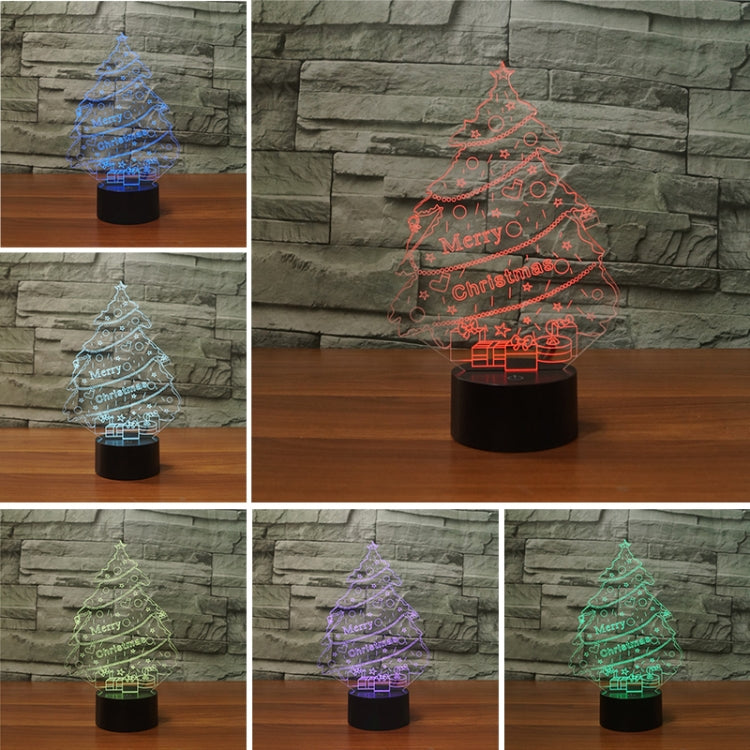 Christmas Tree Shape 3D Colorful LED Vision Light Table Lamp, USB & Battery Version - Novelty Lighting by PMC TechLife | Online Shopping South Africa | PMC TechLife | Buy Now Pay Later Mobicred