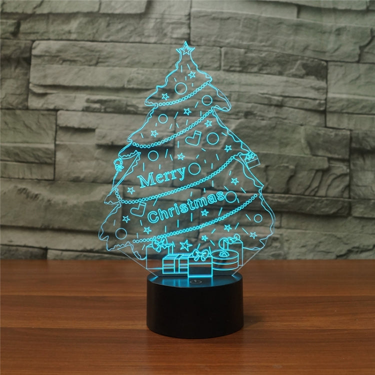 Christmas Tree Shape 3D Colorful LED Vision Light Table Lamp, Crack Touch Version - Novelty Lighting by PMC TechLife | Online Shopping South Africa | PMC TechLife | Buy Now Pay Later Mobicred