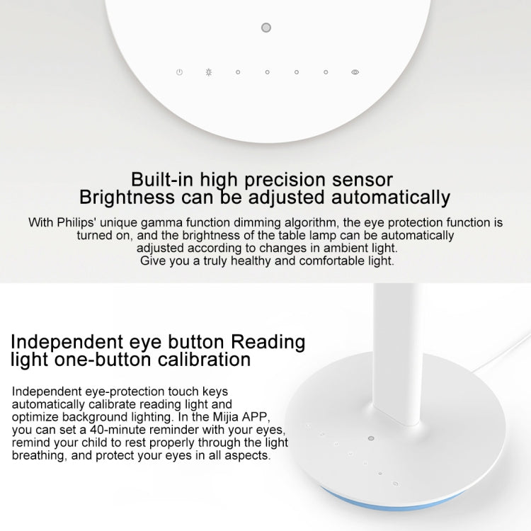 Original Xiaomi Mijia 2S LED Desk Lamp Smart Folding Adjust Reading Table Lamp Brightness Lights, US Plug (White Light) - Desk Lamps by Xiaomi | Online Shopping South Africa | PMC Jewellery | Buy Now Pay Later Mobicred