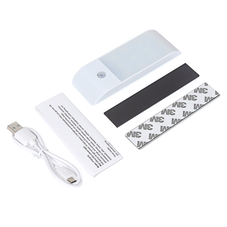 PIR Human Body Motion Sensor White Light LED Night Light, 1W 12 LEDs 240 LM USB Charging, Sensor Distance: 3m, DC 5V - Sensor LED Lights by PMC TechLife | Online Shopping South Africa | PMC TechLife | Buy Now Pay Later Mobicred