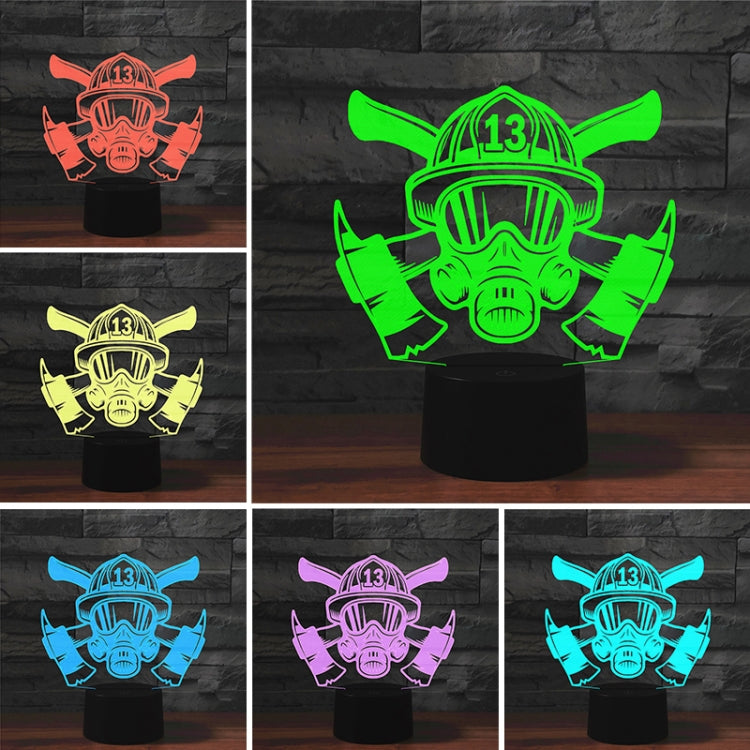 Fire Fighting Shape 3D Colorful LED Vision Light Table Lamp, 16 Colors Remote Control Version - Novelty Lighting by PMC TechLife | Online Shopping South Africa | PMC TechLife | Buy Now Pay Later Mobicred