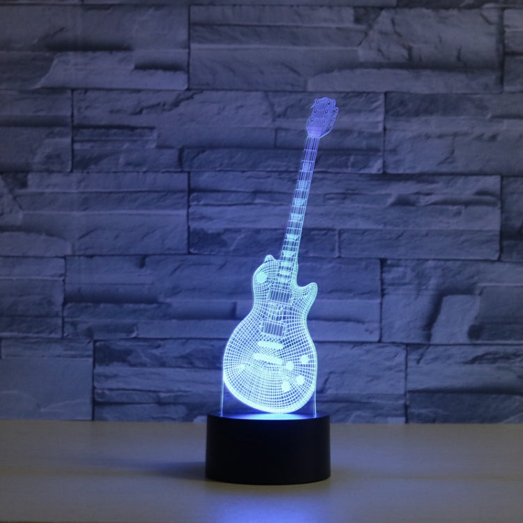 Guitar Shape 3D Colorful LED Vision Light Table Lamp, USB & Battery Version - Novelty Lighting by PMC TechLife | Online Shopping South Africa | PMC TechLife | Buy Now Pay Later Mobicred