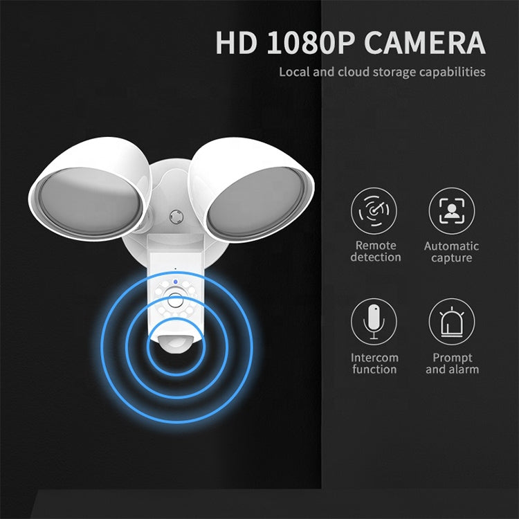 20W LED Smart Sensor Outdoor Floodlight with 1080P Security Camera, 5000K White Light (Black) - Street Lights by PMC Jewellery | Online Shopping South Africa | PMC Jewellery | Buy Now Pay Later Mobicred