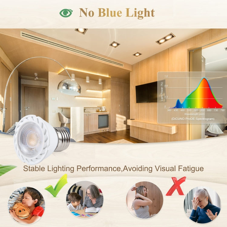 E27-7LED 5W No Strobe LED Spotlight, AC220V (Warm White) - LED Blubs & Tubes by PMc TechLife | Online Shopping South Africa | PMc TechLife | Buy Now Pay Later Mobicred
