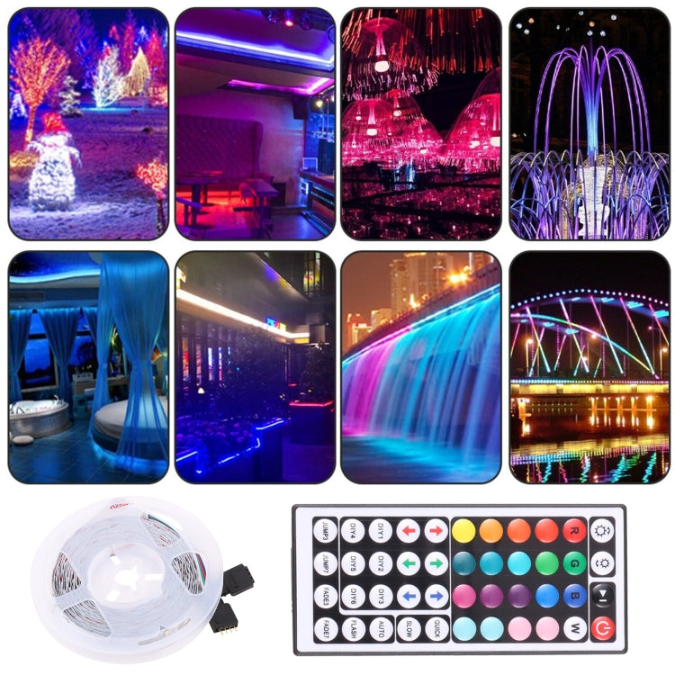 Bare Board 2835 SMD RGB LED Rope Light, 60 LED/m, Length: 5m, 12V 2A 100-240V, with 44-key Remote Control (US Plug) - Bare Board Light by PMC TechLife | Online Shopping South Africa | PMC TechLife | Buy Now Pay Later Mobicred