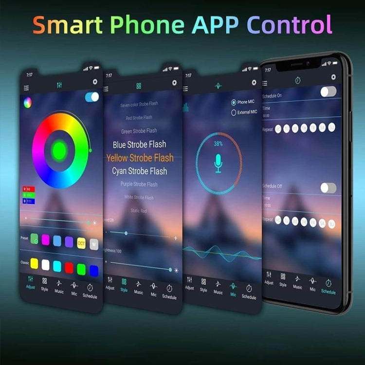 Smart Bluetooth APP Control Bare Board 2835 SMD RGB LED Rope Light, 60 LED/m, Length: 5m, 12V 2A 100-240V(EU Plug) - Bare Board Light by PMC TechLife | Online Shopping South Africa | PMC TechLife | Buy Now Pay Later Mobicred