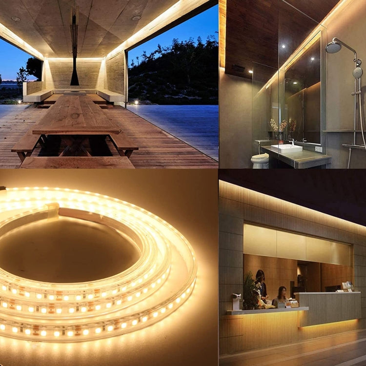 Bare Board 2835 SMD Dimmable White Light / Warm Light LED Rope Light, 60 LED/m, Length: 5m, 12V 2A 100-240V(UK Plug) - Bare Board Light by PMC TechLife | Online Shopping South Africa | PMC TechLife | Buy Now Pay Later Mobicred