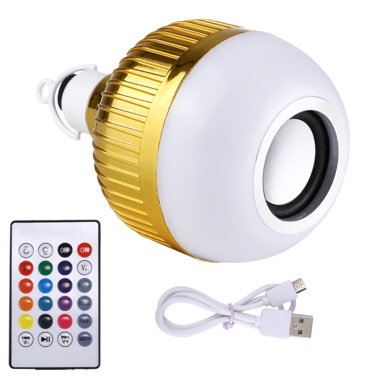 12W Smart Wireless Bluetooth Speaker Music Playing Dimmable LED Bulb , USB Charging with Remote Control & Hook(Colorful Light) - Smart Light Bulbs by PMC TechLife | Online Shopping South Africa | PMC TechLife | Buy Now Pay Later Mobicred