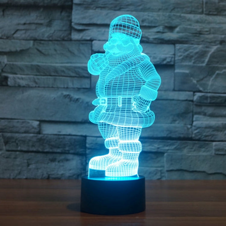 Santa Claus Style 3D Touch Switch Control LED Light , 7 Color Discoloration Creative Visual Stereo Lamp Desk Lamp Night Light - free shipping - PMC TechLife - Order now!