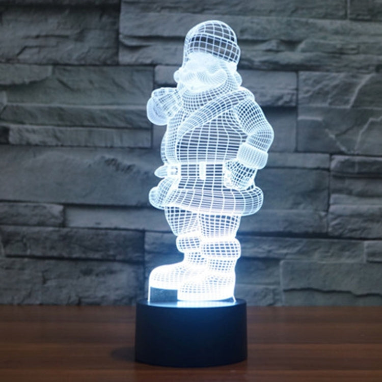 Santa Claus Style 3D Touch Switch Control LED Light , 7 Color Discoloration Creative Visual Stereo Lamp Desk Lamp Night Light - free shipping - PMC TechLife - Order now!