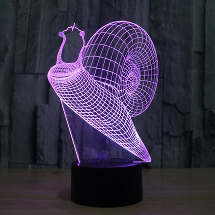 Snail Style 3D Touch Switch Control LED Light , 7 Color Discoloration Creative Visual Stereo Lamp Desk Lamp Night Light - Novelty Lighting by PMC TechLife | Online Shopping South Africa | PMC TechLife | Buy Now Pay Later Mobicred