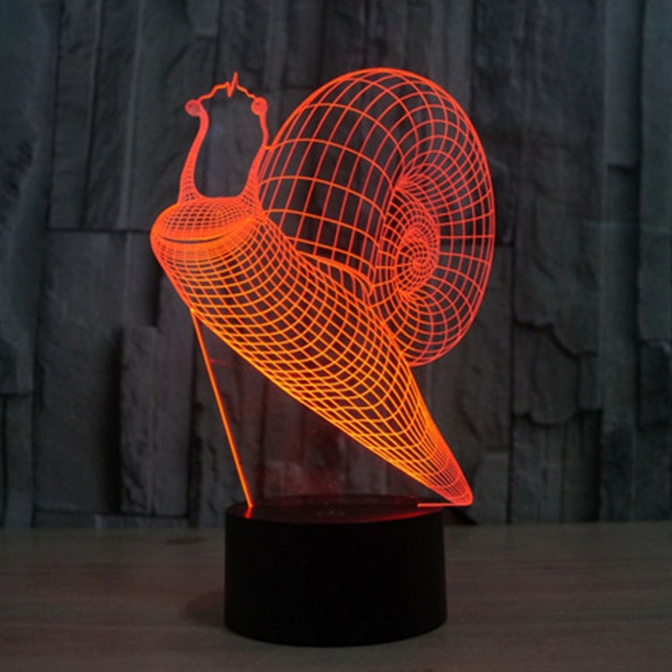 Snail Style 3D Touch Switch Control LED Light , 7 Color Discoloration Creative Visual Stereo Lamp Desk Lamp Night Light - Novelty Lighting by PMC TechLife | Online Shopping South Africa | PMC TechLife | Buy Now Pay Later Mobicred
