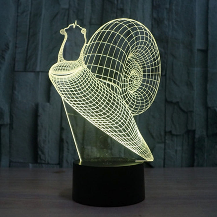 Snail Style 3D Touch Switch Control LED Light , 7 Color Discoloration Creative Visual Stereo Lamp Desk Lamp Night Light - Novelty Lighting by PMC TechLife | Online Shopping South Africa | PMC TechLife | Buy Now Pay Later Mobicred