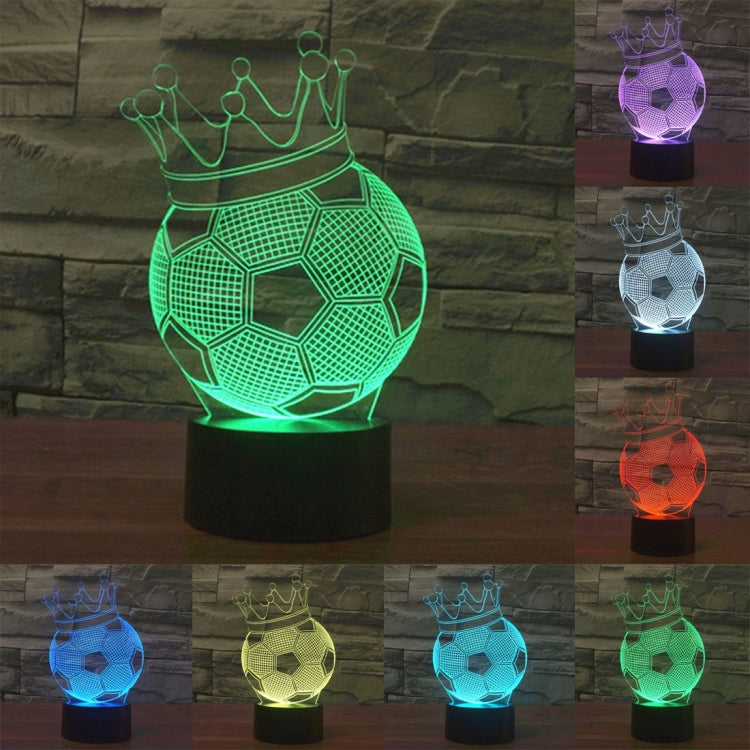Football Crown Style 3D Touch Switch Control LED Light , 7 Color Discoloration Creative Visual Stereo Lamp Desk Lamp Night Light - Novelty Lighting by PMC TechLife | Online Shopping South Africa | PMC TechLife | Buy Now Pay Later Mobicred
