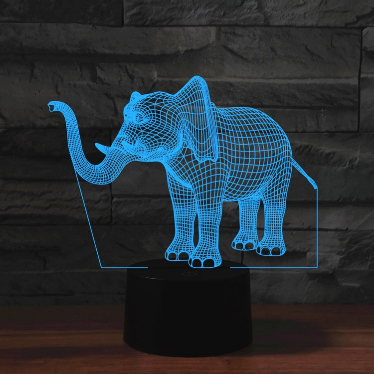 Elephant Shape 3D Colorful LED Vision Light Table Lamp, 16 Colors Remote Control Version - Novelty Lighting by PMC TechLife | Online Shopping South Africa | PMC TechLife | Buy Now Pay Later Mobicred
