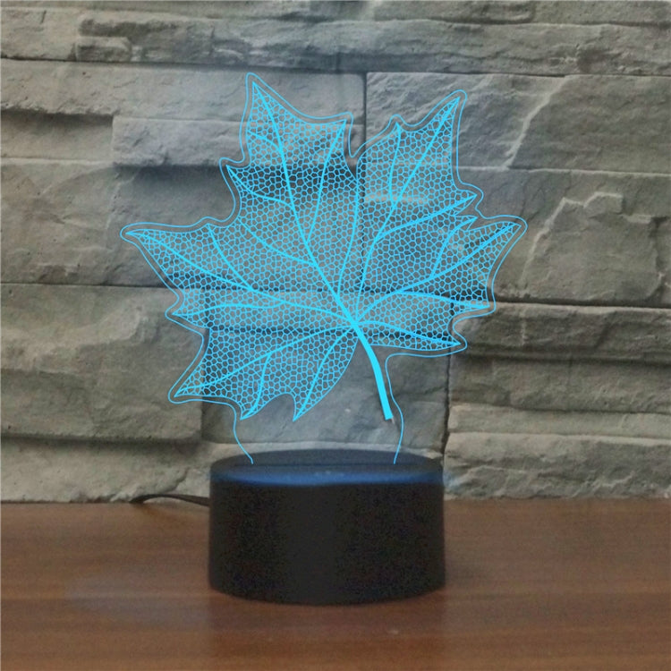 Maple Leaf Shape 3D Colorful LED Vision Light Table Lamp, Charging Touch Version - Novelty Lighting by PMC TechLife | Online Shopping South Africa | PMC TechLife | Buy Now Pay Later Mobicred