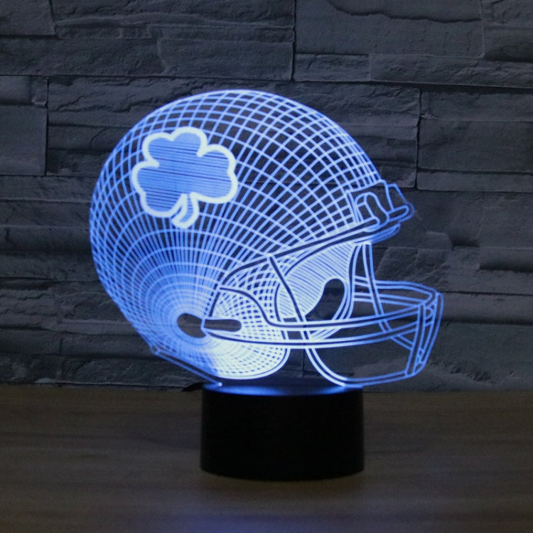 Rugby Hat Flower Shape 3D Colorful LED Vision Light Table Lamp, USB Touch Version - Novelty Lighting by PMC TechLife | Online Shopping South Africa | PMC TechLife | Buy Now Pay Later Mobicred