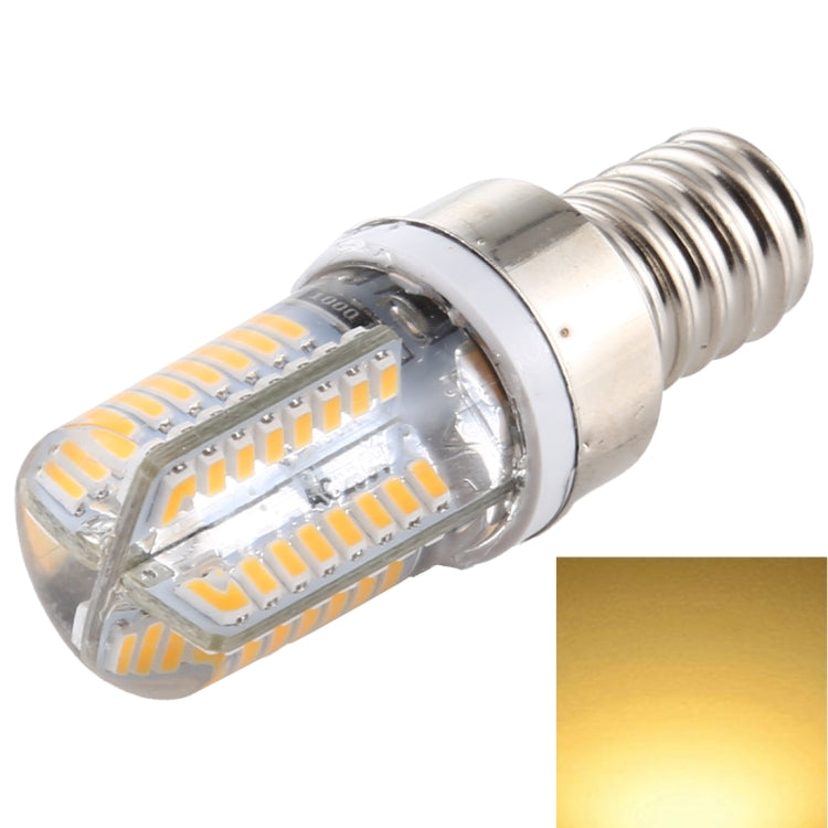 E12 SMD 3014 64 LEDs Dimmable LED Corn Light, AC 220V (Warm White) - LED Blubs & Tubes by PMc TechLife | Online Shopping South Africa | PMc TechLife | Buy Now Pay Later Mobicred