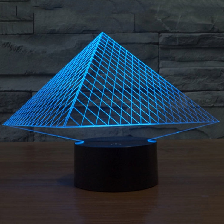Pyramid Style 3D Touch Switch Control LED Light , 7 Colour Discoloration Creative Visual Stereo Lamp Desk Lamp Night Light - Novelty Lighting by PMC TechLife | Online Shopping South Africa | PMC TechLife | Buy Now Pay Later Mobicred