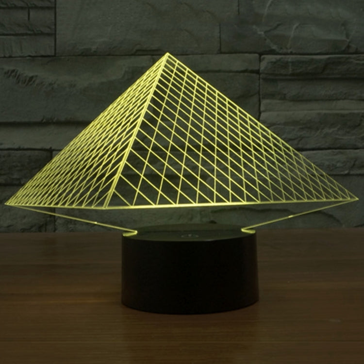 Pyramid Style 3D Touch Switch Control LED Light , 7 Colour Discoloration Creative Visual Stereo Lamp Desk Lamp Night Light - Novelty Lighting by PMC TechLife | Online Shopping South Africa | PMC TechLife | Buy Now Pay Later Mobicred