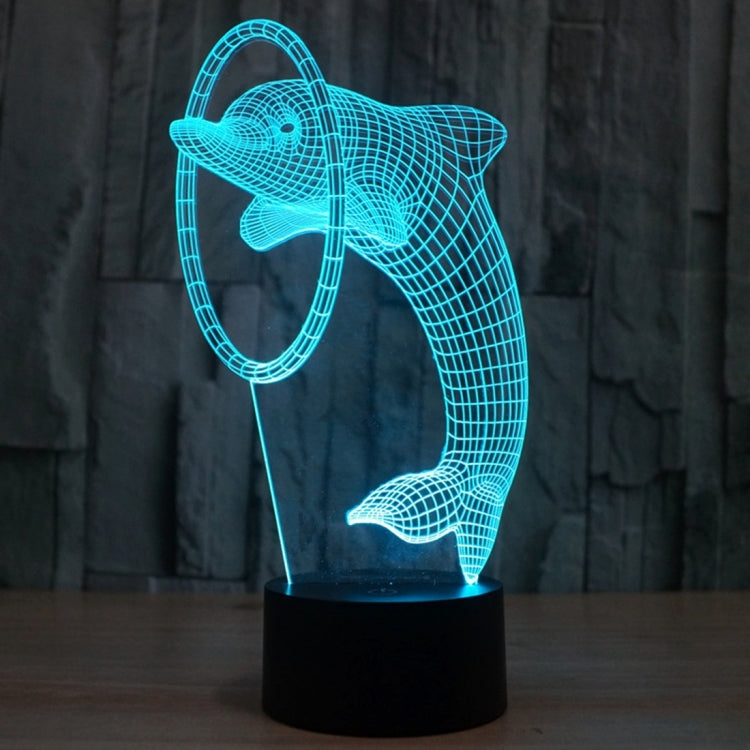Dolphin Style 3D Touch Switch Control LED Light , 7 Colour Discoloration Creative Visual Stereo Lamp Desk Lamp Night Light - Novelty Lighting by PMC TechLife | Online Shopping South Africa | PMC TechLife | Buy Now Pay Later Mobicred