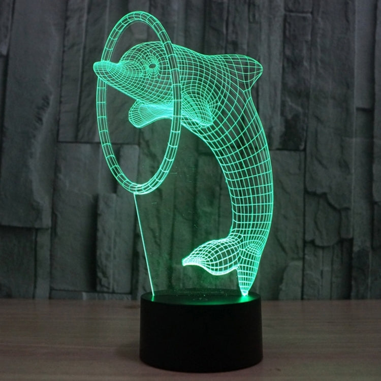Dolphin Style 3D Touch Switch Control LED Light , 7 Colour Discoloration Creative Visual Stereo Lamp Desk Lamp Night Light - Novelty Lighting by PMC TechLife | Online Shopping South Africa | PMC TechLife | Buy Now Pay Later Mobicred
