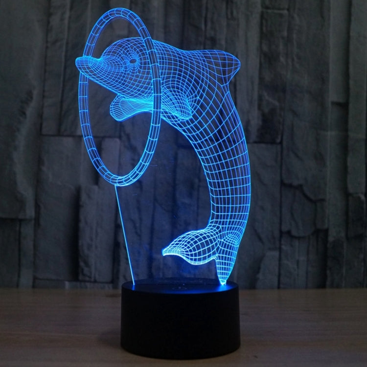 Dolphin Style 3D Touch Switch Control LED Light , 7 Colour Discoloration Creative Visual Stereo Lamp Desk Lamp Night Light - Novelty Lighting by PMC TechLife | Online Shopping South Africa | PMC TechLife | Buy Now Pay Later Mobicred