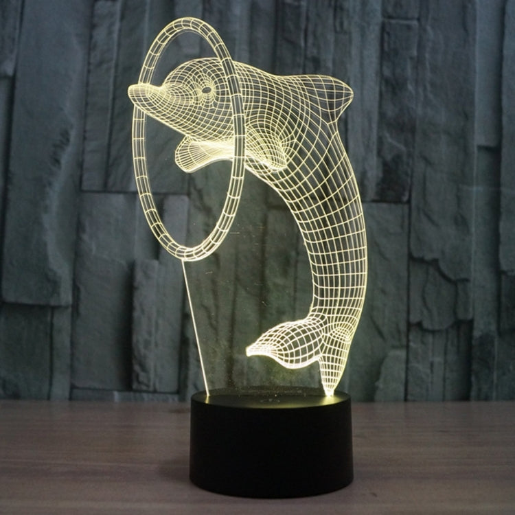 Dolphin Style 3D Touch Switch Control LED Light , 7 Colour Discoloration Creative Visual Stereo Lamp Desk Lamp Night Light - Novelty Lighting by PMC TechLife | Online Shopping South Africa | PMC TechLife | Buy Now Pay Later Mobicred
