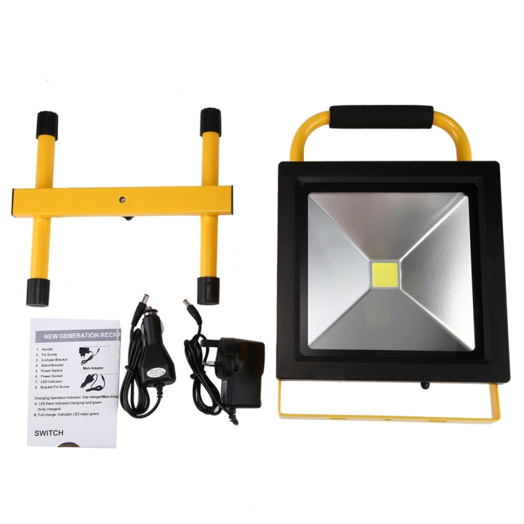 30W IP65 Waterproof COB LED Rechargeable Flood Light, 2650LM 6000-6500K with Car Charger, AC 85-265V - Floodlights by PMC Jewellery | Online Shopping South Africa | PMC Jewellery | Buy Now Pay Later Mobicred