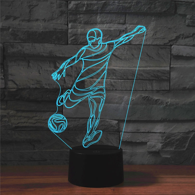 Playing Football Shape 3D Colorful LED Vision Light Table Lamp, USB & Battery Version - Novelty Lighting by PMC TechLife | Online Shopping South Africa | PMC TechLife | Buy Now Pay Later Mobicred