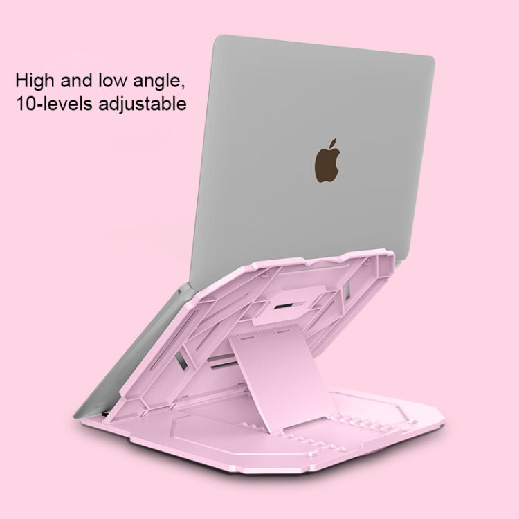 T3 Multi-function Hollow Design Cooling Bracket with 10-Level Adjustable Angle for Notebook,  MacBook, iPad, Mobile Phones(Black) - free shipping - PMC Jewellery - Order now!