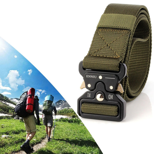 ENNIU 3.8cm Wide Snake Buckle Outdoor Casual Nylon Belt Adjustable Multifunction Training Belts (Army Green) - Belts by PMC Jewellery | Online Shopping South Africa | PMC Jewellery | Buy Now Pay Later Mobicred