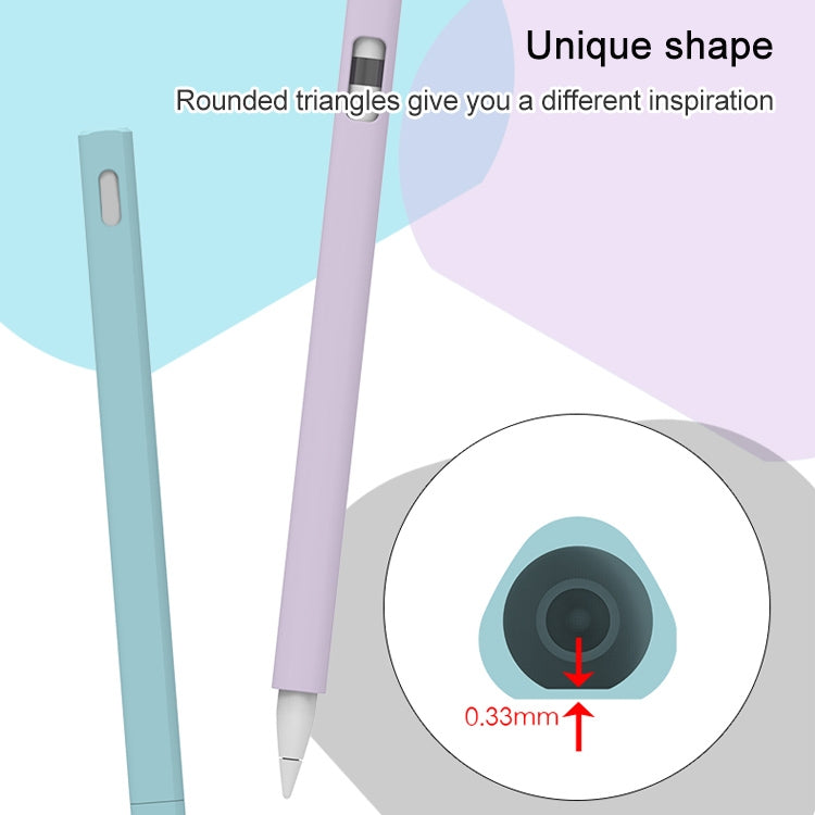 LOVE MEI For Apple Pencil 2 Triangle Shape Stylus Pen Silicone Protective Case Cover(Pink) - Pencil Accessories by LOVE MEI | Online Shopping South Africa | PMC TechLife | Buy Now Pay Later Mobicred