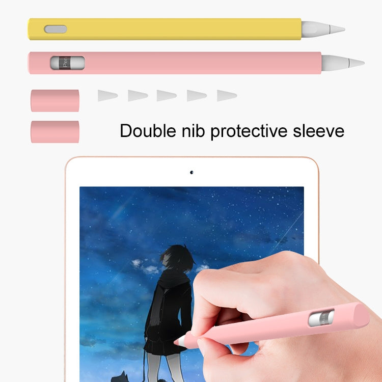 LOVE MEI For Apple Pencil 2 Triangle Shape Stylus Pen Silicone Protective Case Cover(Yellow) - Pencil Accessories by LOVE MEI | Online Shopping South Africa | PMC Jewellery | Buy Now Pay Later Mobicred