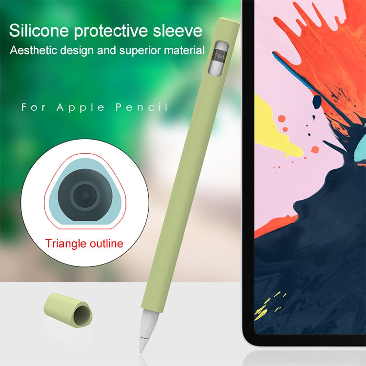 LOVE MEI For Apple Pencil 1 Triangle Shape Stylus Pen Silicone Protective Case Cover (Grey) - Pencil Accessories by LOVE MEI | Online Shopping South Africa | PMC TechLife