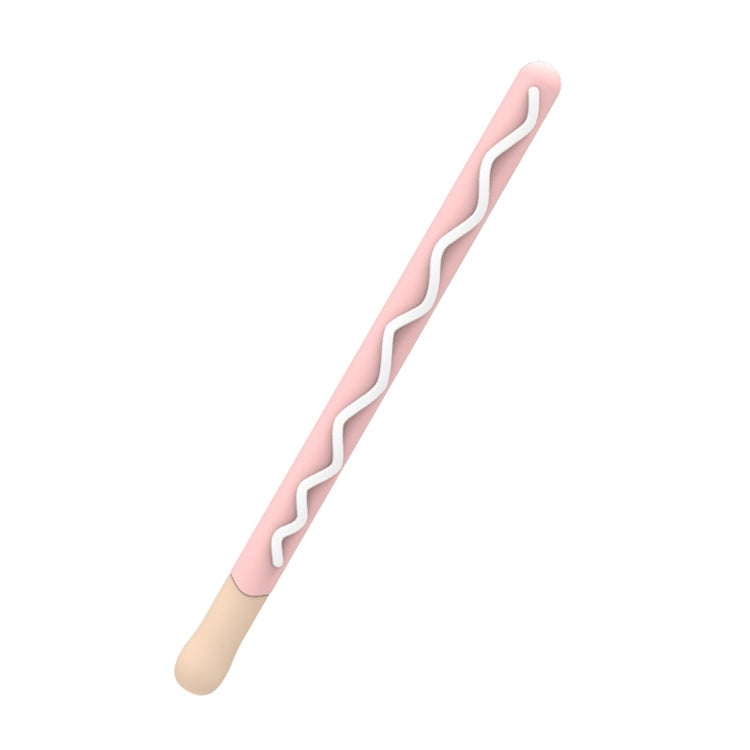 LOVE MEI For Apple Pencil 2 Stripe Design Stylus Pen Silicone Protective Case Cover (Pink) - Pencil Accessories by LOVE MEI | Online Shopping South Africa | PMC TechLife | Buy Now Pay Later Mobicred