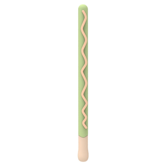 LOVE MEI For Apple Pencil 2 Stripe Design Stylus Pen Silicone Protective Case Cover (Green) - Pencil Accessories by LOVE MEI | Online Shopping South Africa | PMC Jewellery