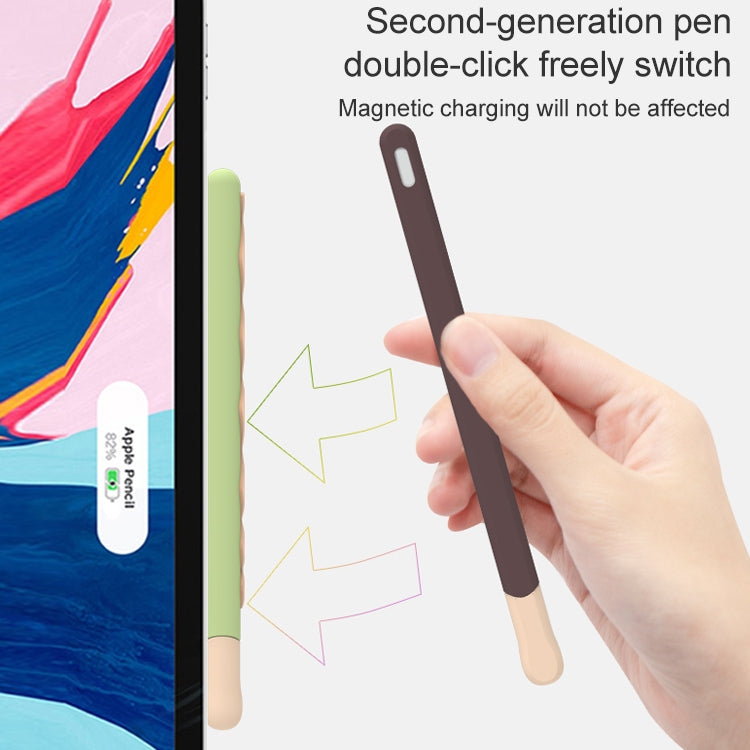 LOVE MEI For Apple Pencil 1 Stripe Design Stylus Pen Silicone Protective Case Cover(Black) - free shipping - PMC TechLife - Order now!