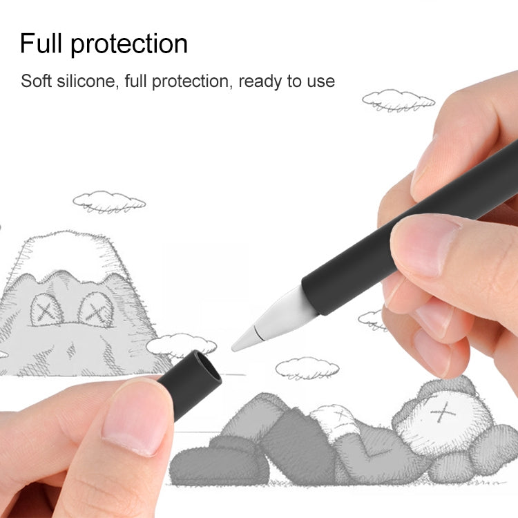 LOVE MEI For Apple Pencil 1 Middle Finger Shape Stylus Pen Silicone Protective Case Cover (Grey) - Pencil Accessories by LOVE MEI | Online Shopping South Africa | PMC TechLife | Buy Now Pay Later Mobicred