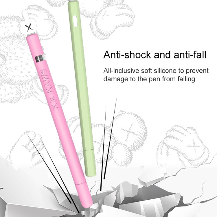 LOVE MEI For Apple Pencil 1 Middle Finger Shape Stylus Pen Silicone Protective Case Cover (Grey) - Pencil Accessories by LOVE MEI | Online Shopping South Africa | PMC TechLife | Buy Now Pay Later Mobicred